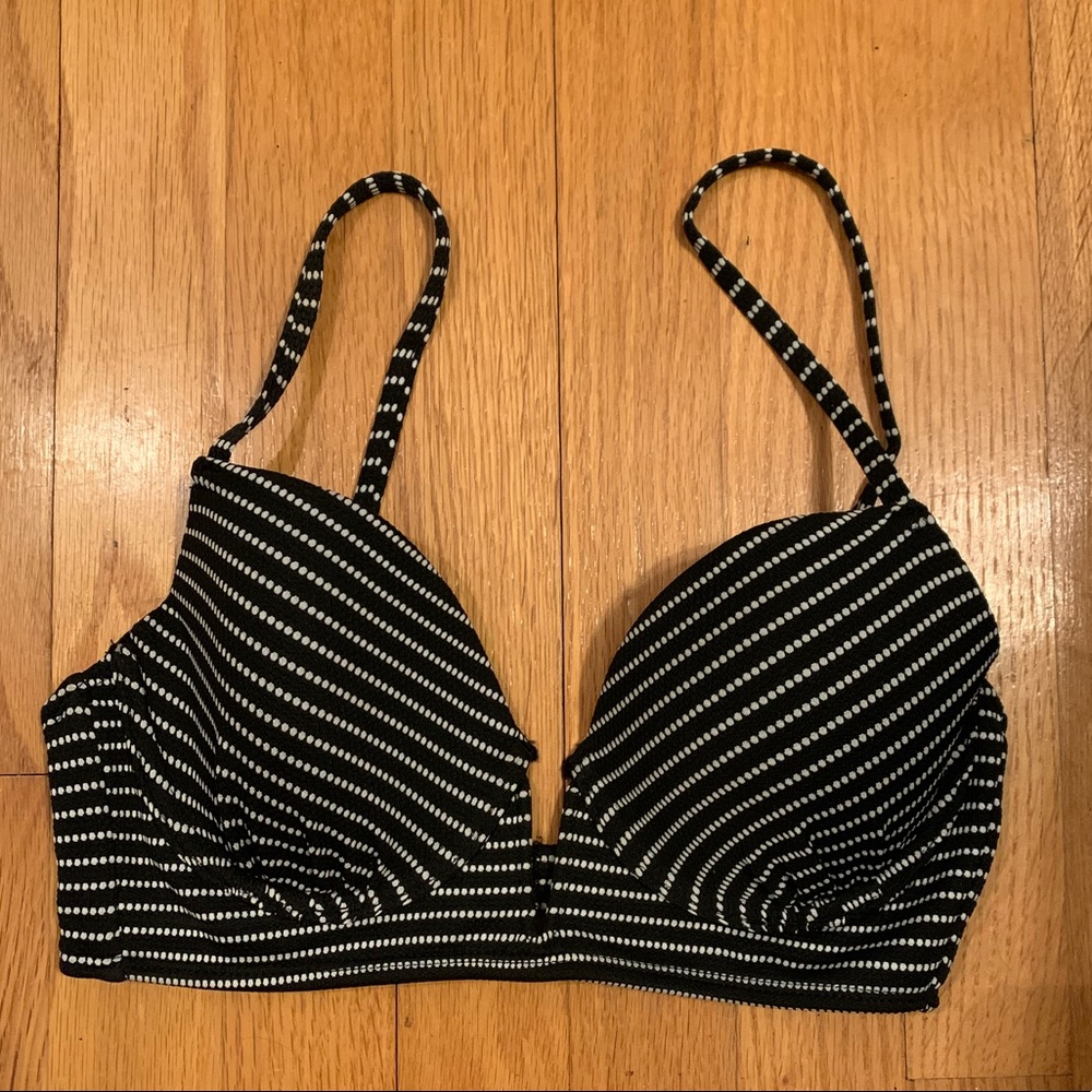 Black and White Bikini Top